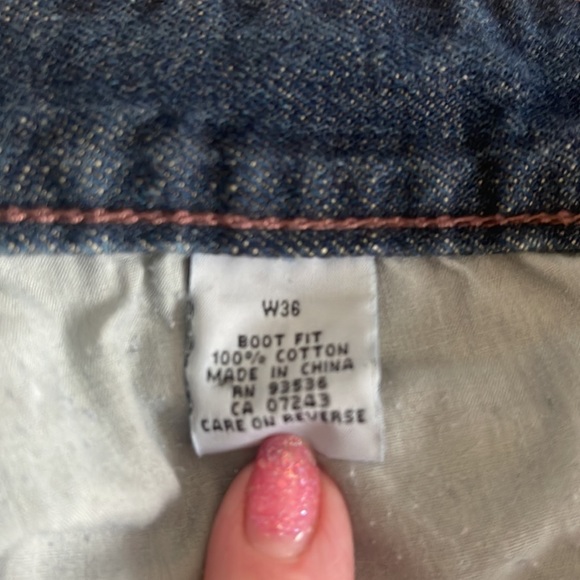 Mark Ecko blue jeans, Size 36 length from the crotch to the bottom is a 32, - Picture 6 of 8